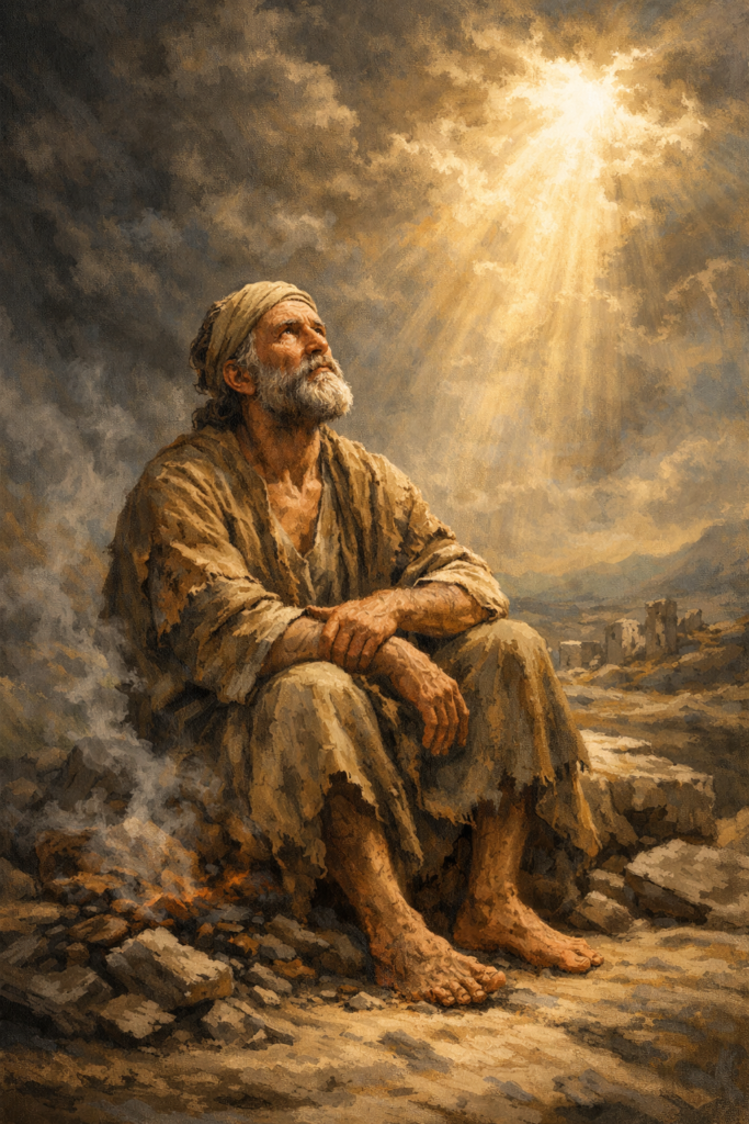 Job en la Biblia desde el enfoque espírita, reflexión sobre el dolor y la fe.