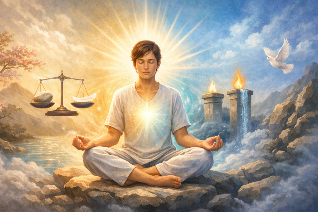 canalizar la energía espiritual con serenidad y equilibrio interior