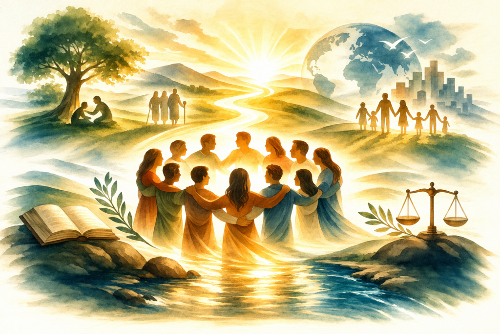 Ley de sociedad en el espiritismo representada como convivencia y crecimiento espiritual